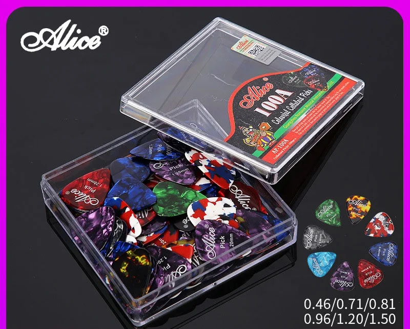 Alice Pick Set Sailulu ABS Matte Box Wholesale Specification 0.46 0.71 0.81 0.96 1.2 1.5 strings instruments accessories