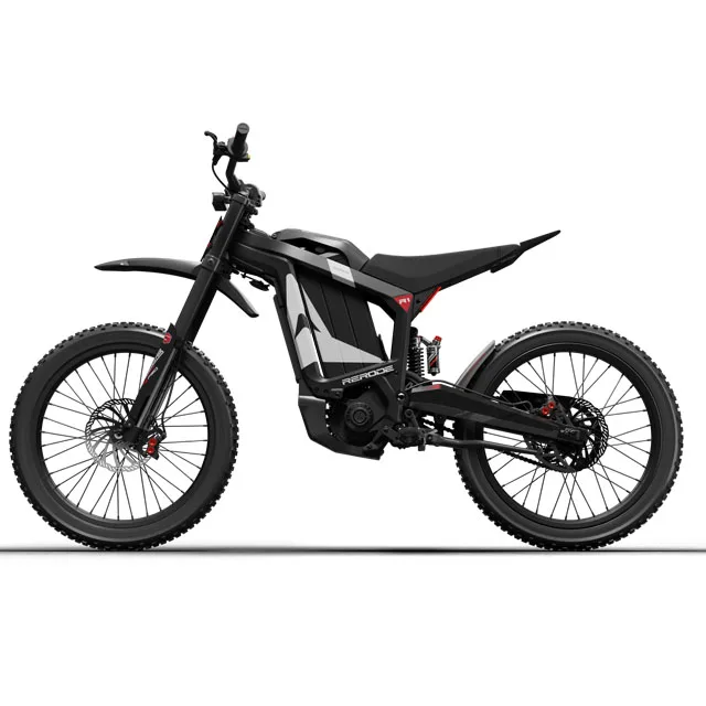 Rerode R1 Electric Mountain Motocross Fat Bike Long Range with High Torque 72v Central Motor Power Supply from Lithium Battery
