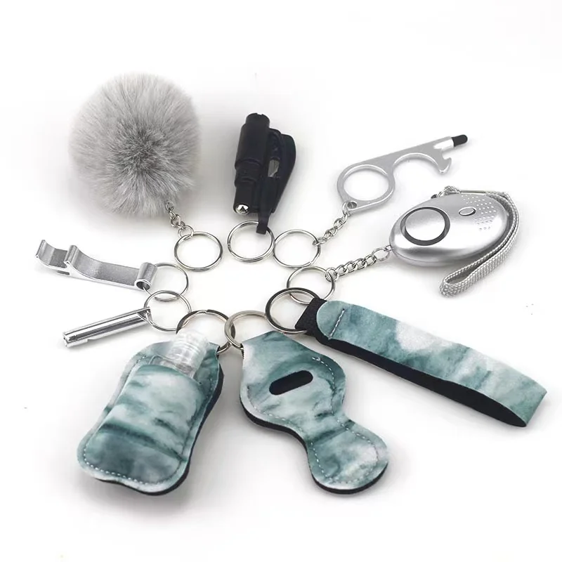 PUEZOKLY 10pack Keychains Kit for Girls with Personal Sirens Set Give mom Women Gift
