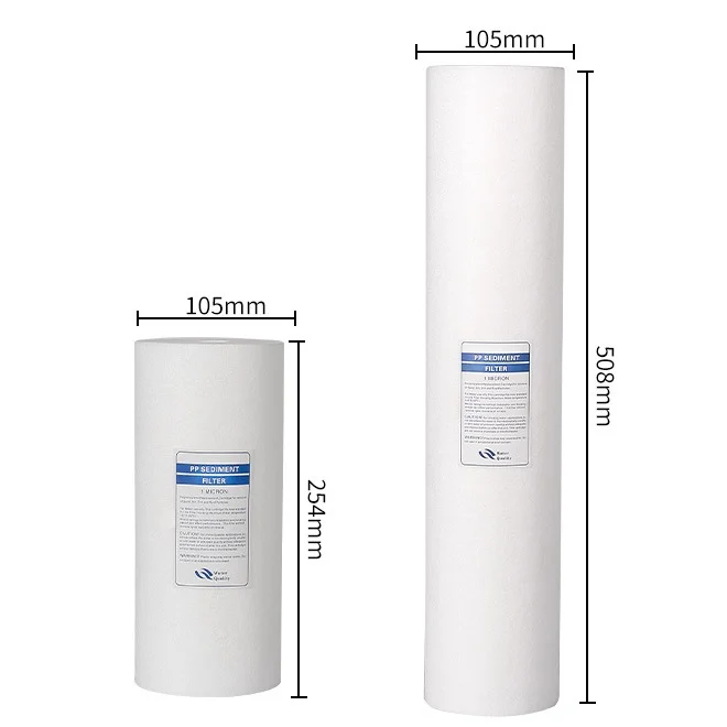Pre 10 inch Big PP Drinking Water Filter Filtration System Portable For Big Blue Water Purifier with 5 micron or 1 micron