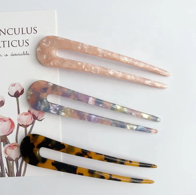 PDANY Wholesale Custom Fashion Girl Hair Stick High Quality Cellulose Acetate Butterfly Hairpin Acetate hair stick for Girls