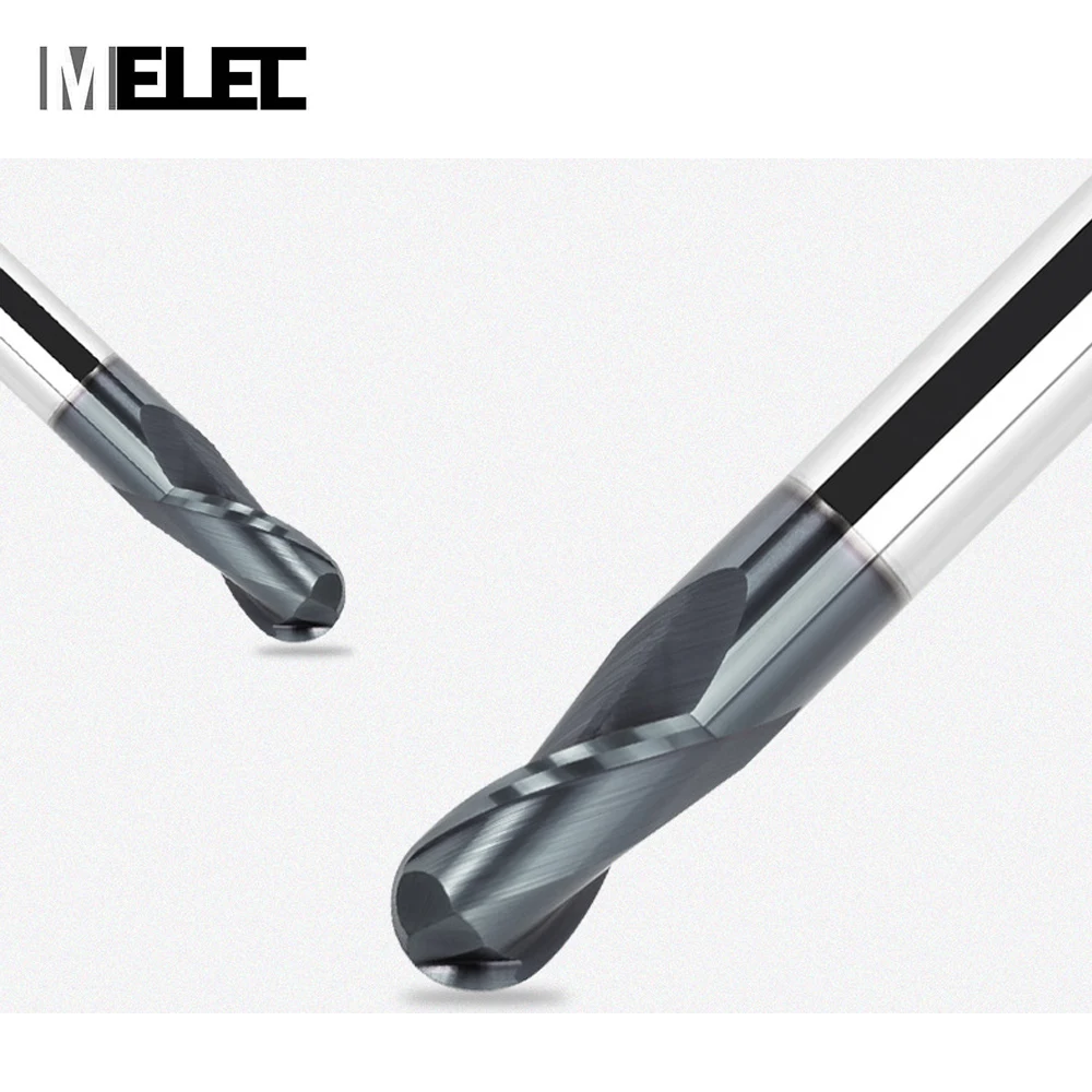 MELEC сделанные по дизайну головного изготовителя 8R4*16 * D8 60 мм вольфрама hss карбида с покрытием Алюминий 4 Флейты лезвия безопасности конусообразным окончанием фреза