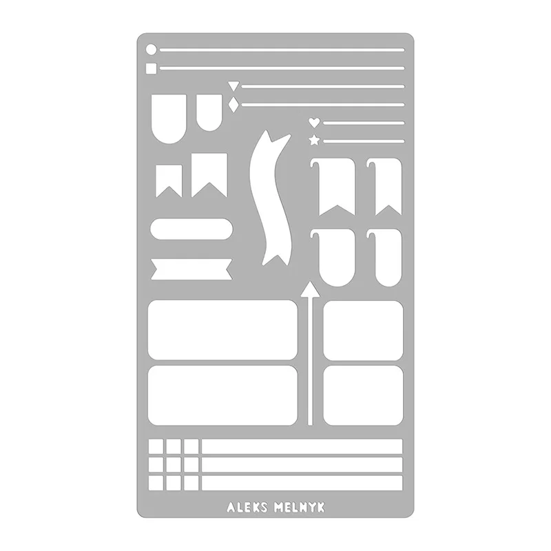 Metal Dot Journal Planner Stencil for Bullet Journaling Bookmark Planning for Diary Template Scrapbook