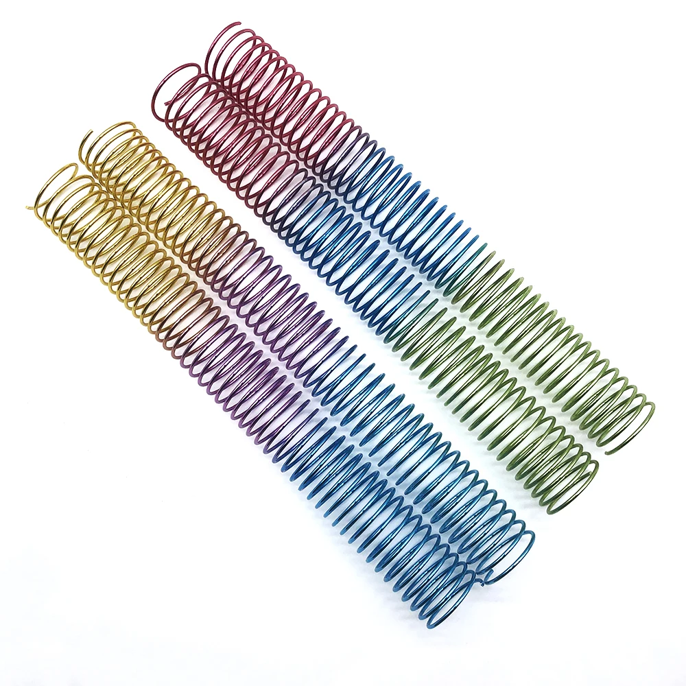 Spiral Binding Hot Sale A4 size 48rings 4:1 pitch Notebook Binding Single Spiral Coil Wire Rose Gold Aluminum Spiral Coil Silver