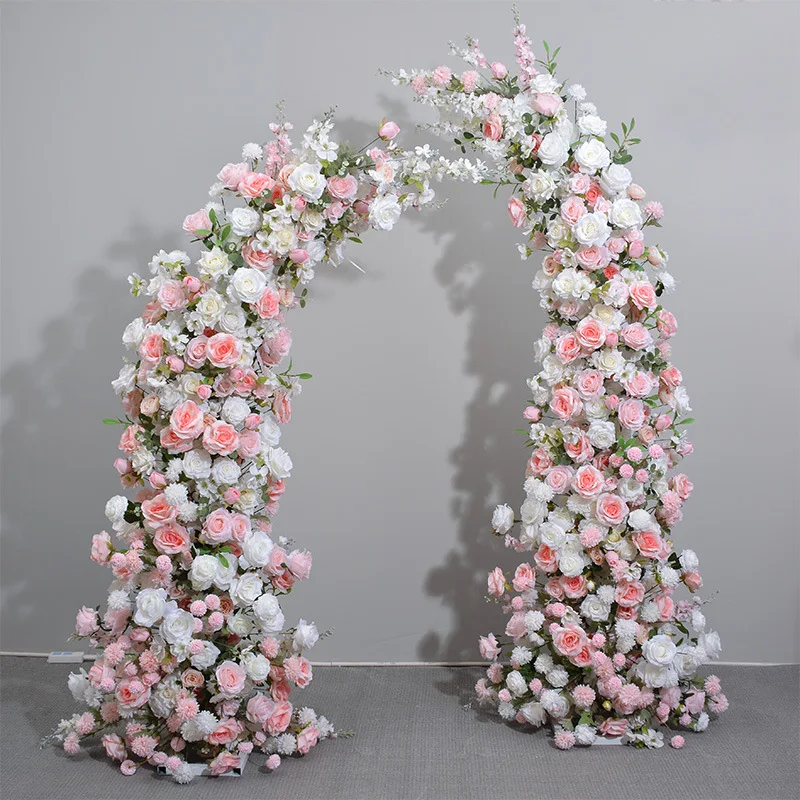 SN-D021 Artificial Flower Arrangement Wedding Flower Arch Champagne Horn Arch Row Flower