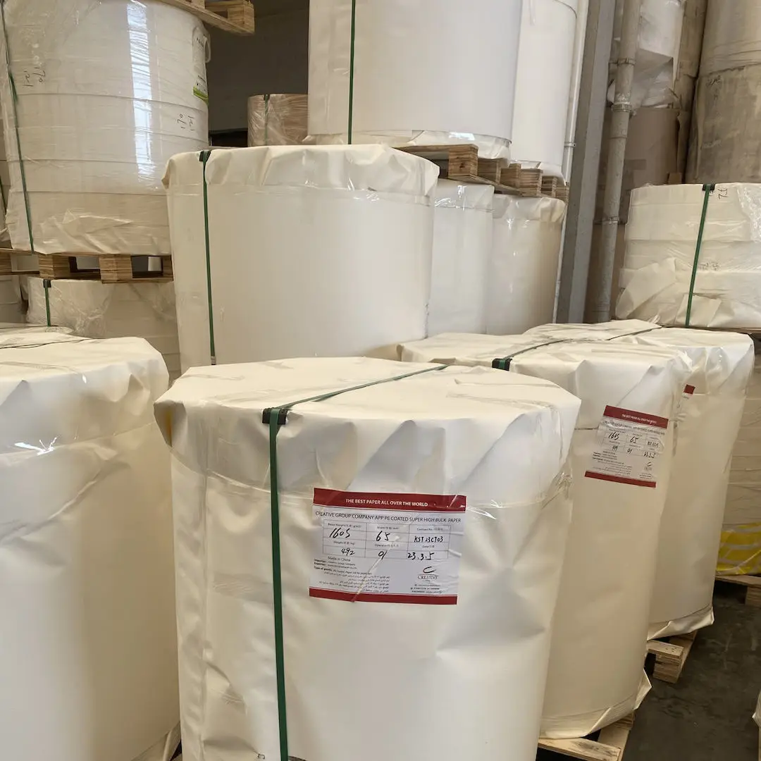 Manufacturers Sell  double-Wall Printing Pe Coated Raw Material Paper Cup Fans