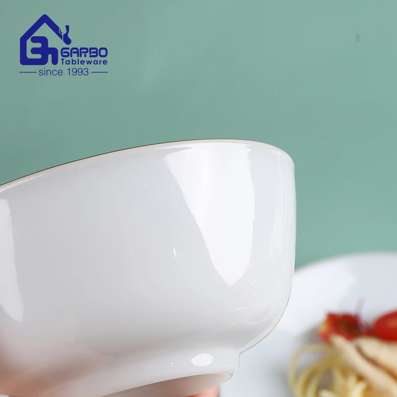 gold rim round shape opal glass dinner set 14 pieces for home tableware plates and bowls heat resistant jade opal glassware set