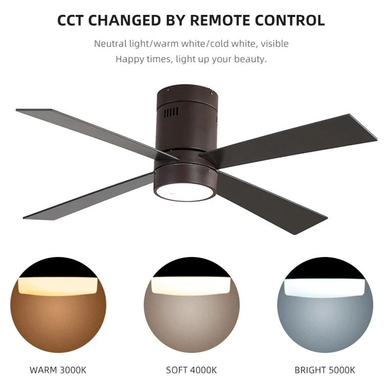 Cheap Price Remote Control Decorative Smart Wifi Switch Electric Led Ceiling Fan Light