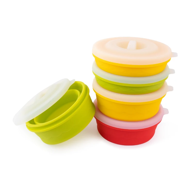 Custom Logo Collapsible Silicone Rubber Popcorn Maker Silicone Popcorn Bowl Microwave