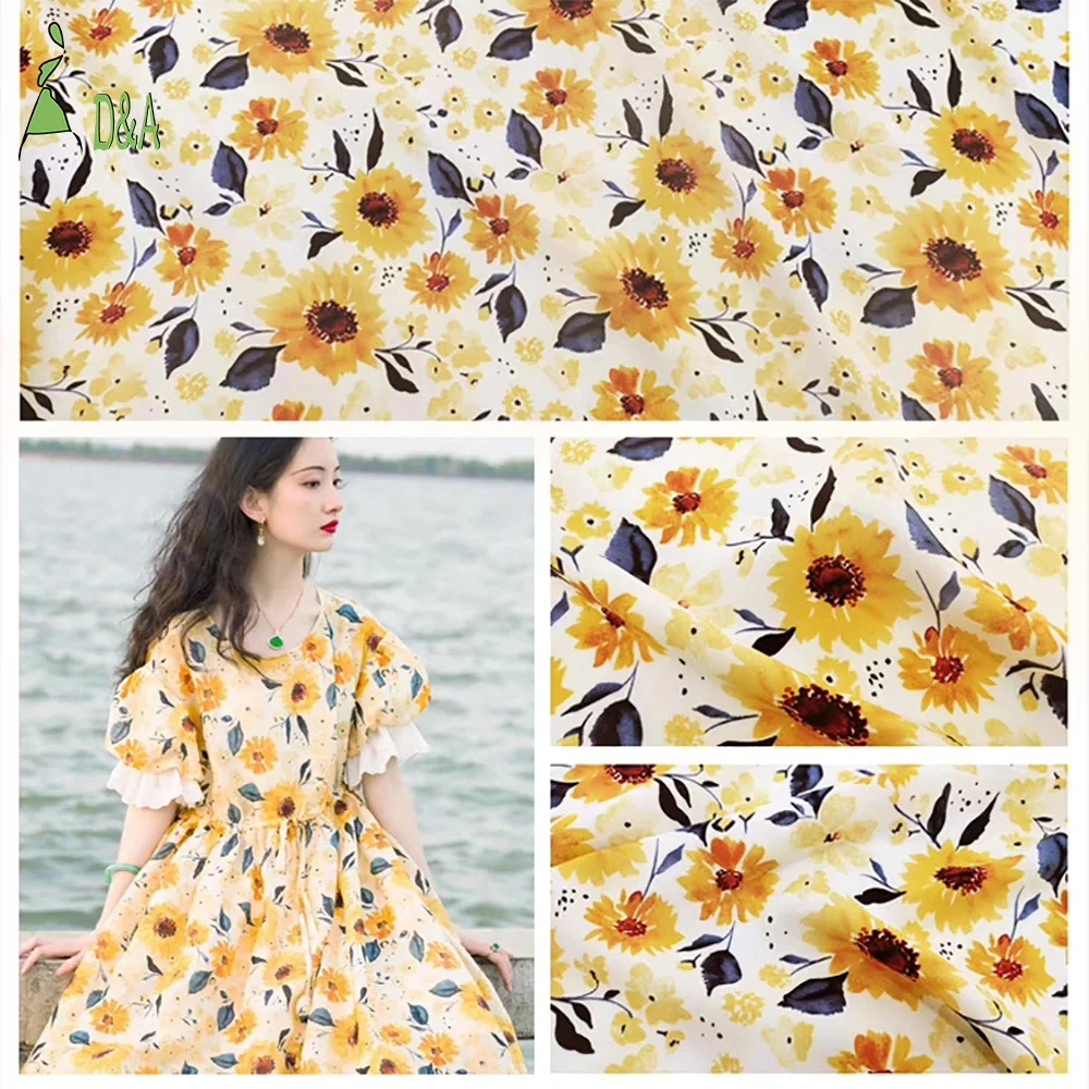 Wholesale Liberty 100% Cotton Tana Lawn London Custom Digital Fashion Woman Flower Printing Soft Floral Fabric For Dress