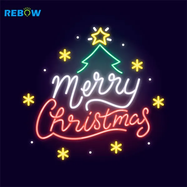 Good Vibes Vintage Mini Flex Red Bull Merry Christmas Neon Sign