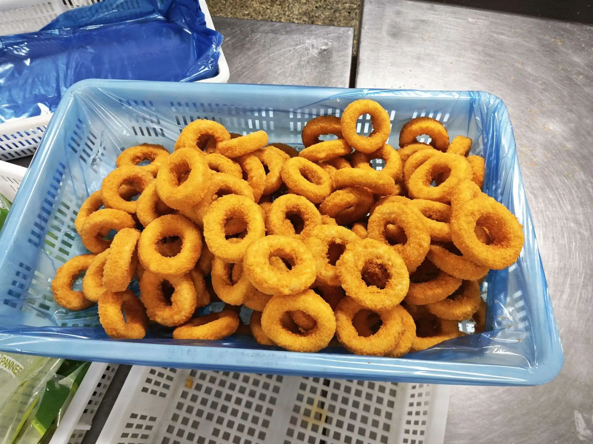 New season breaded squid ring pre-cooked giant squid breaded rings pre-cooked