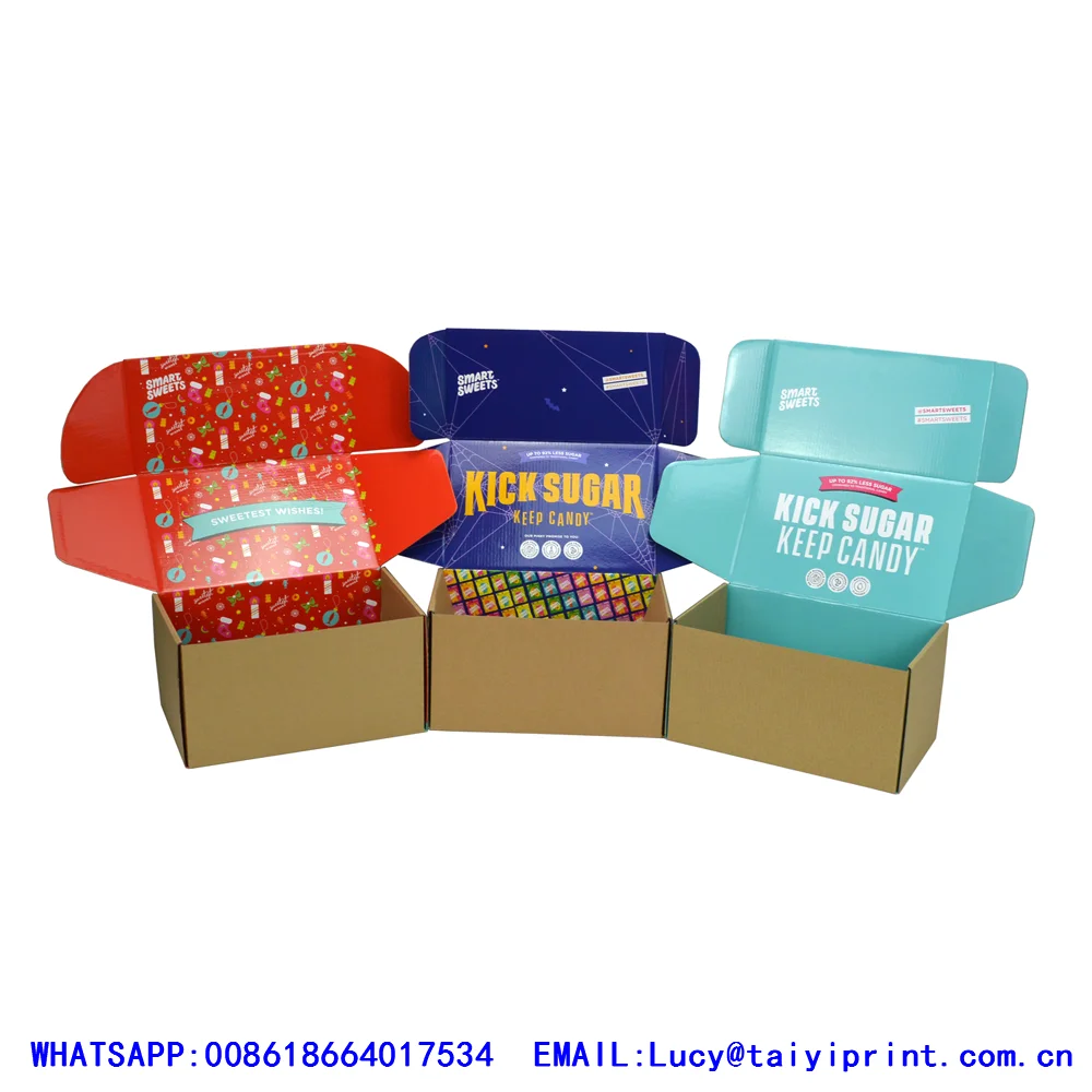 Shipping Box Packaging Custom Logo Kraft Hat Carton Packing Customized Corrugated Cardboard Packaging Paper Mailer Shipping Box