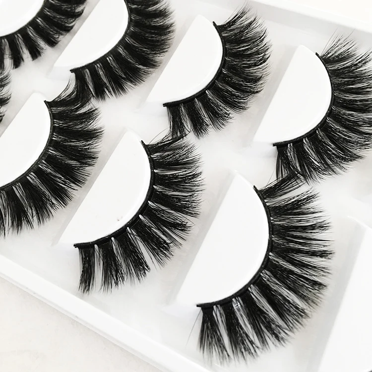 
2021 new Waterproof bushy 3d Mink False eyelash extensions 5 pair Mink Eyelash 