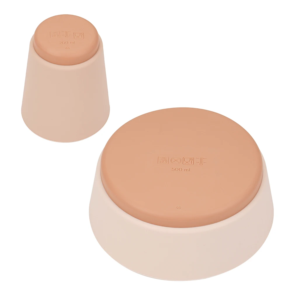 New Design of two-color Molding Food Grade Silica Gel single tableware set