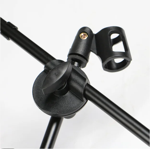 Musical instrument accessories wholesaler OEM foldable tripod microphone stand universal mic mount and height adjustable