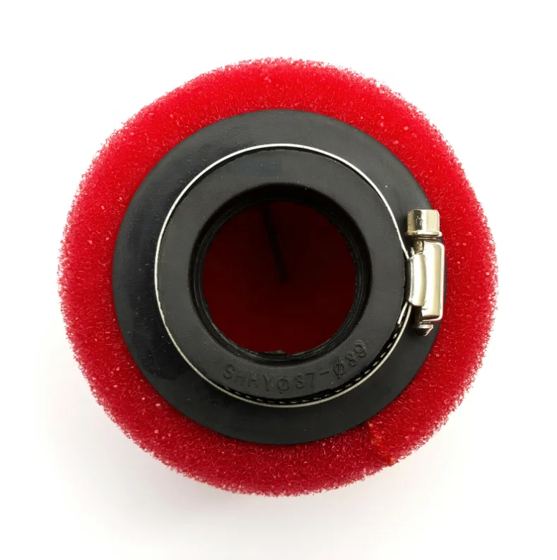 38mm Pitbike Air Filter Red Performance Highflow Double Foam Style Straight Neck