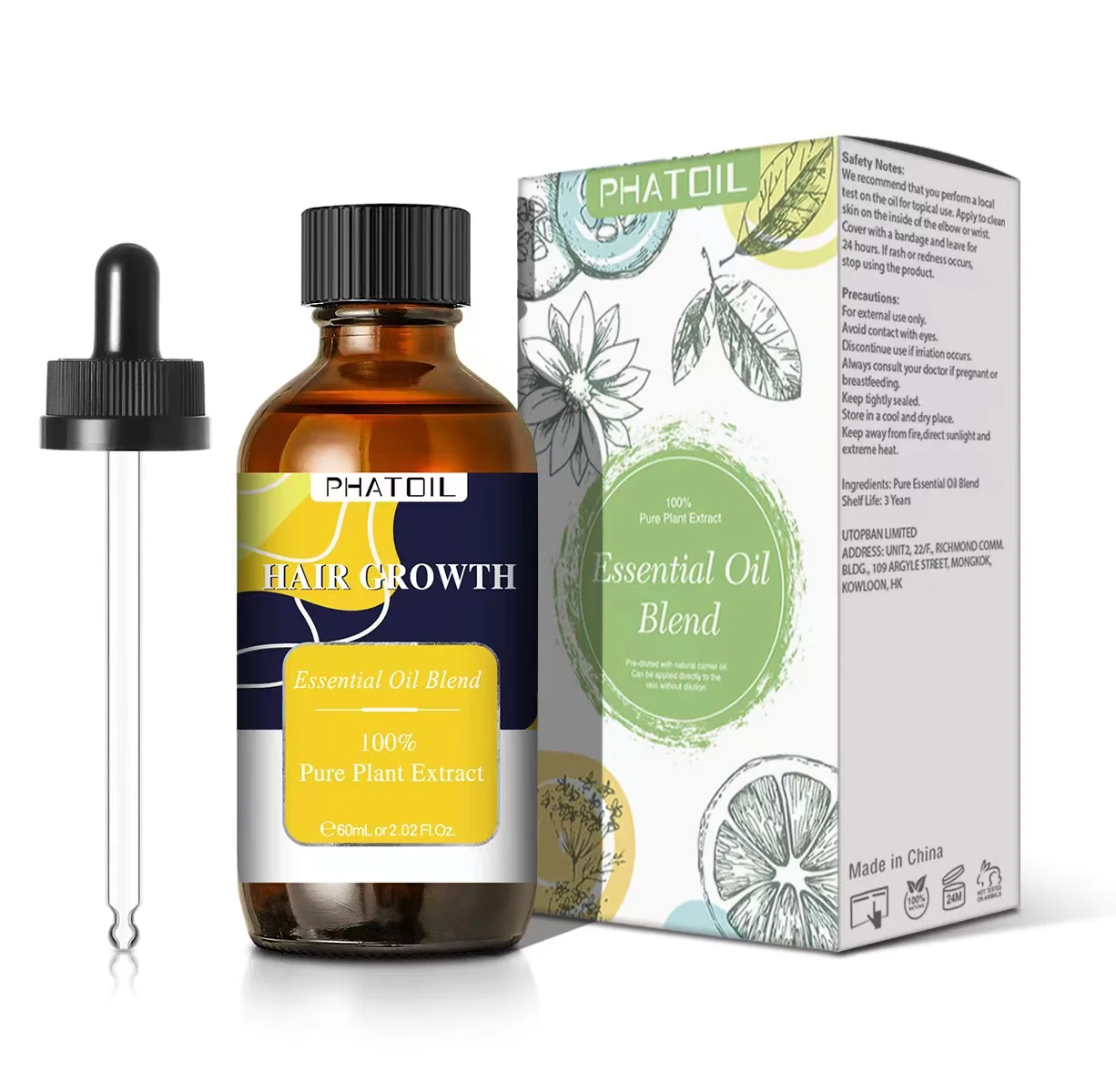Hot Sale Essential Hair Growth Oil 100% Organic Lavender Rosemarry Hair Care Product