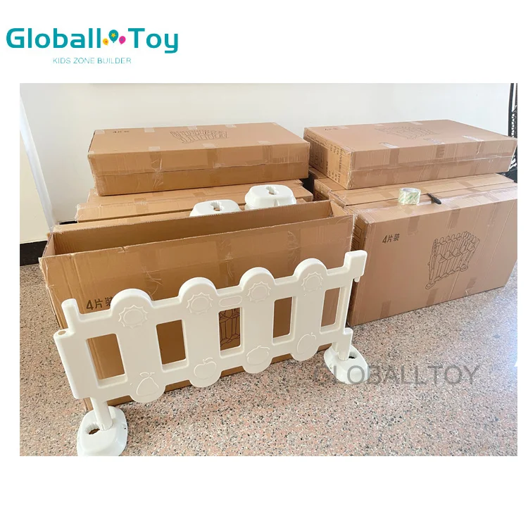 plastic fence gate ball pit kids play amusement park playground outdoor white Inflatable Plastic panel