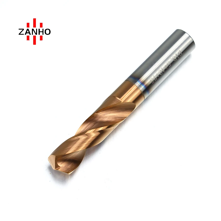 ZANHO HRC55 Solid Carbide Drill Bit Integral Straight Twist Drill for Wood and Steel