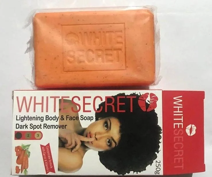 WHITE SECRET WHITENING/LIGHTENING SOAP  DARK SPOT REMOVER  250G/TETMOSOL/ PHARMADUR/ IDOLE /KOJIC/ Q7/GLUTA-C/E45/EXTRACT