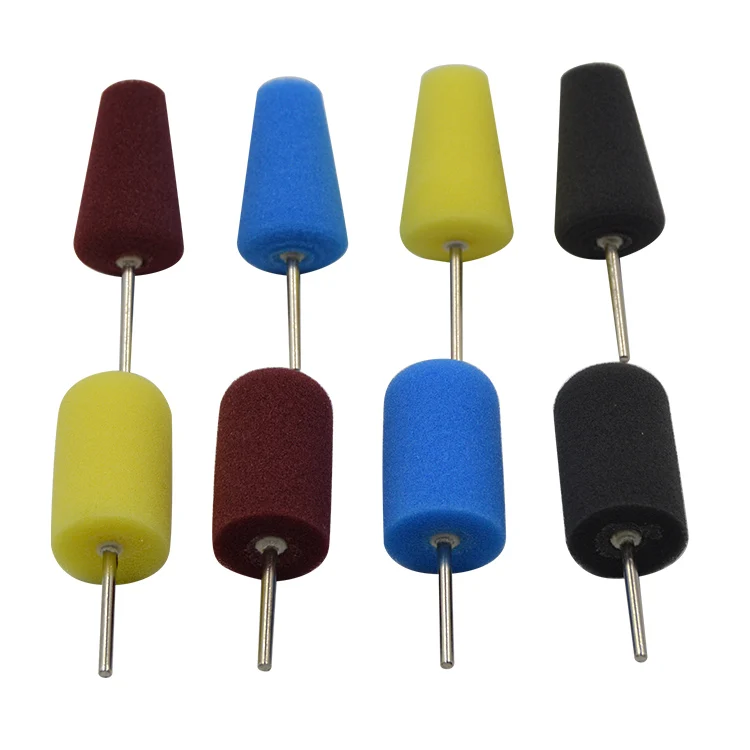 Car waxing sponge wheel cone grinding head paint surface details polishing pad round sponge grinding head 3mm fixture handle