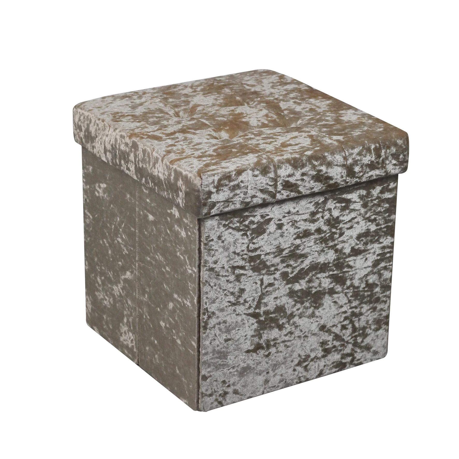 
Foldable Box, Collapsible Folding Ottoman With Cover Rest Stool Seat Storage Bench Chest 