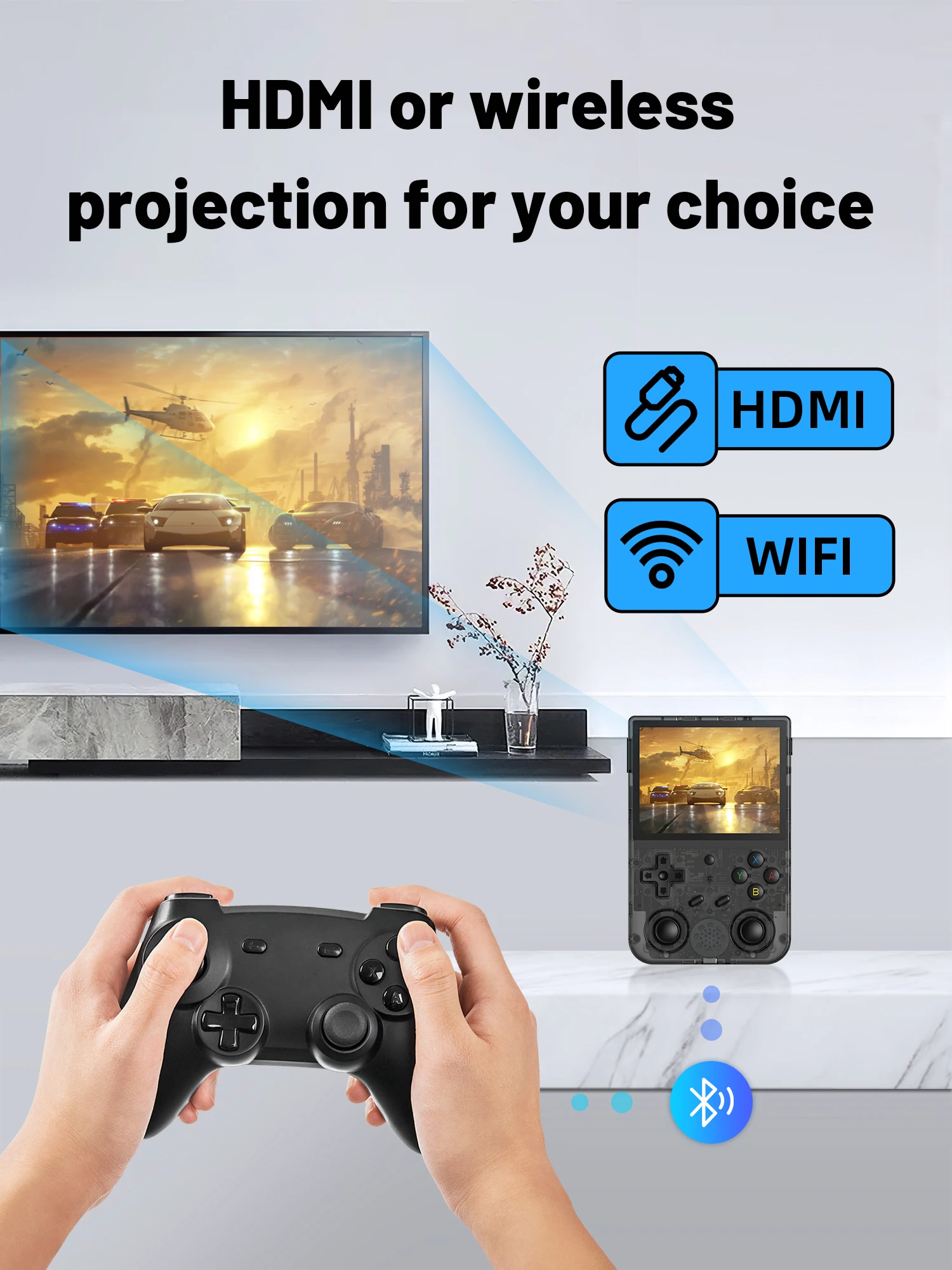 Anbernic RG353V 64GB Touch Screen Handheld Game Players Android 11 LINUX Dual System Portable Video Game Console  LantSun