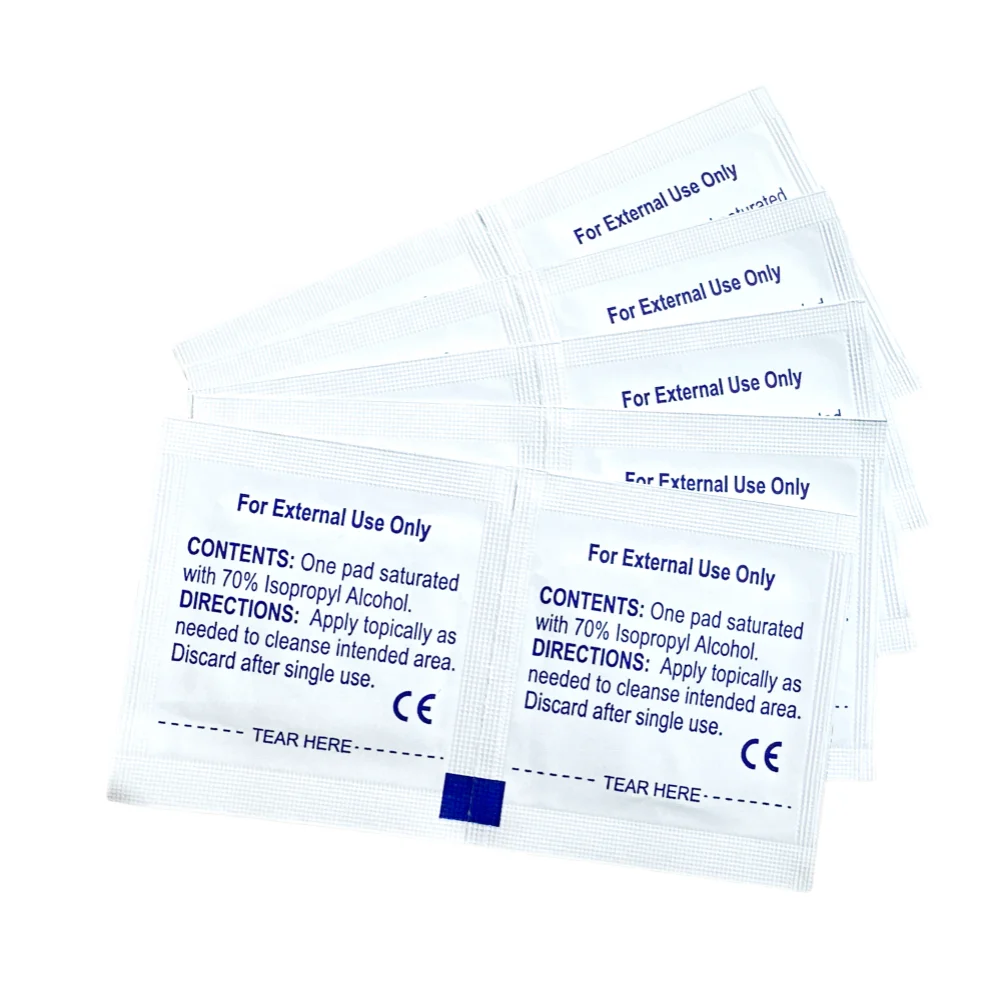 OEM Custom Logo Medical Breathable Skin-Friendly Sterile Alcohol Prep pad swab