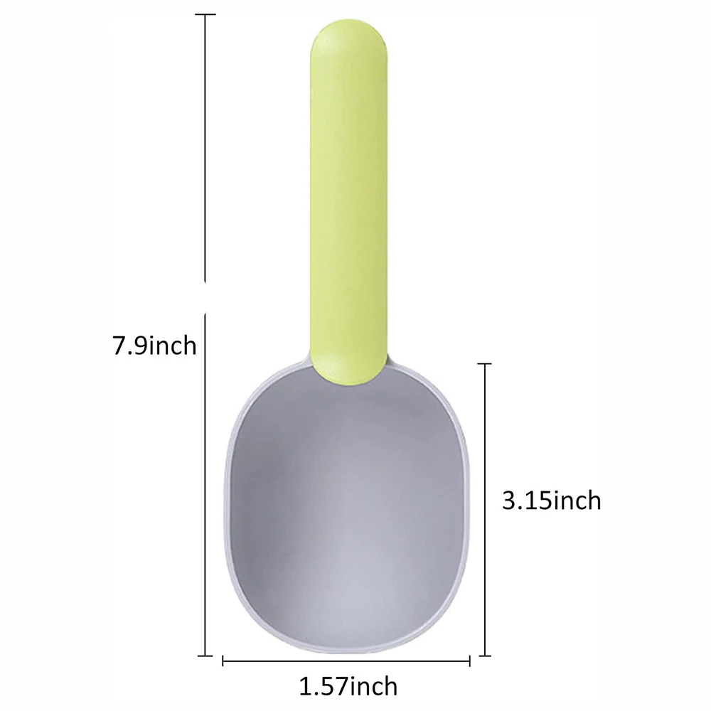 2022 Plastic Measuring Cup Pet Food Feeding Spoon with Ergonomic Bag Clip Handle for Dry Liquid Dogs Cats Birds and Kitchen