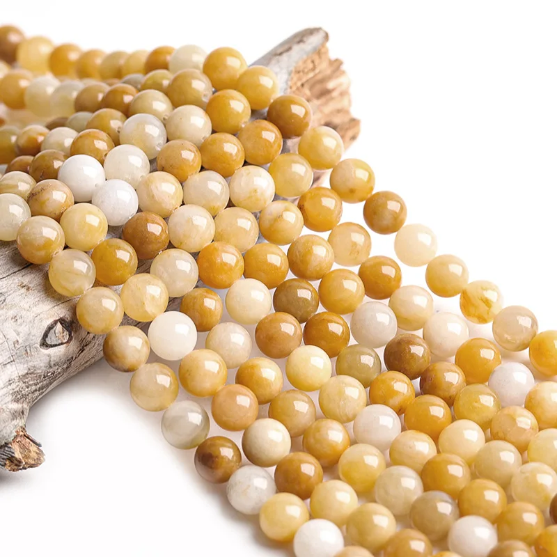 6/8/10mm Natural Stone Beads Topaz Round Spacer Gem Bead for Jewelry Bracelet Diy Making