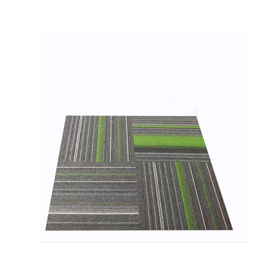Office home and entertainment places are fully paved with spliced polypropylene carpet 50X50cm Asphalt bottom