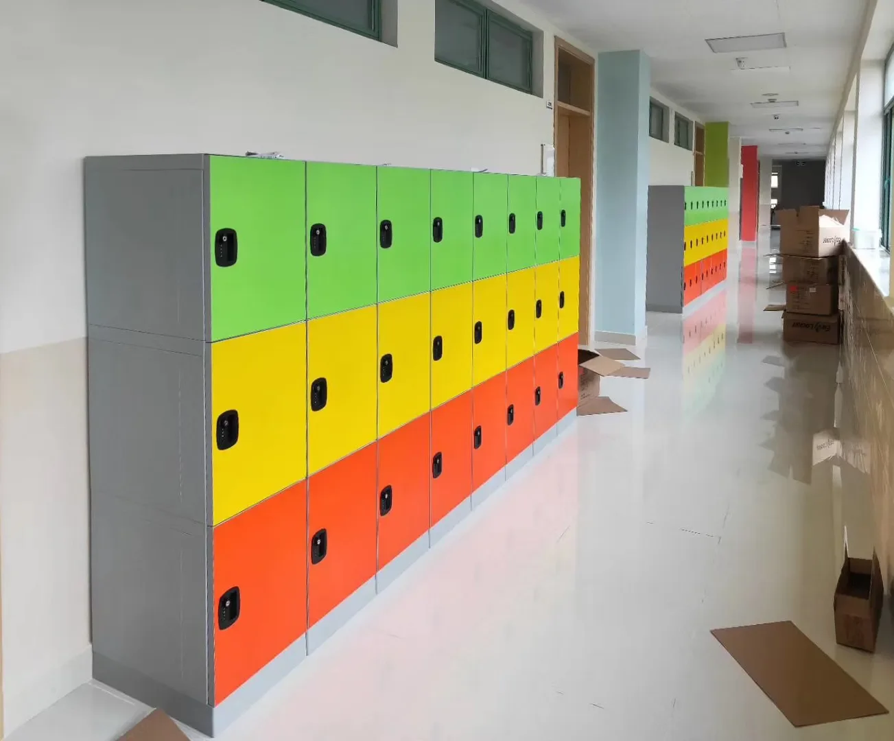 CARTMAY Wooden Designs Office Building Apartment Hostel HPL Clothes Storage Cabinets Custom Gym Lockers For School And Factory