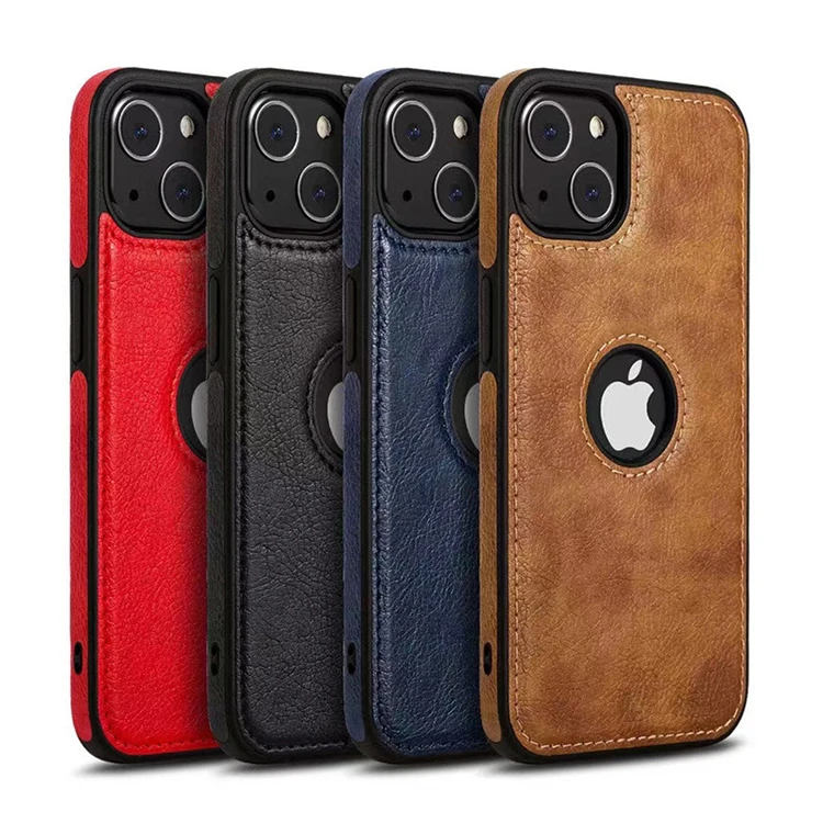 Защитный чехол из ПУ кожи с логотипом для мобильного телефона Iphone 14 13 12 11 Pro Max XR SE