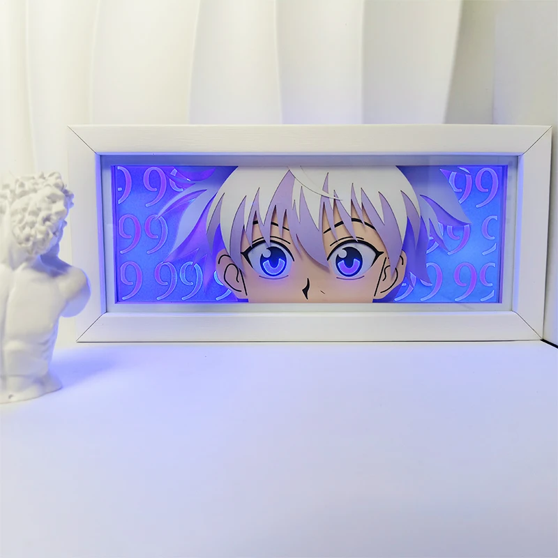 Anime Hunter Hunter 3D  Night Light Laser Carving Paper Lamp Light Box Table Lamp Room Decoration Perfect for Party and Gift