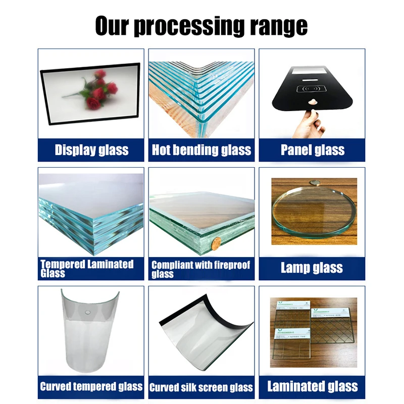 Factory High Quality High Temperature Resistant Tempered Glass Hot Bending Glass