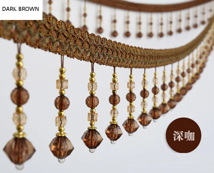  Высокое качество занавес с бахромой кисточками отделка декоративные украшением в виде кристаллов бисера обрезки