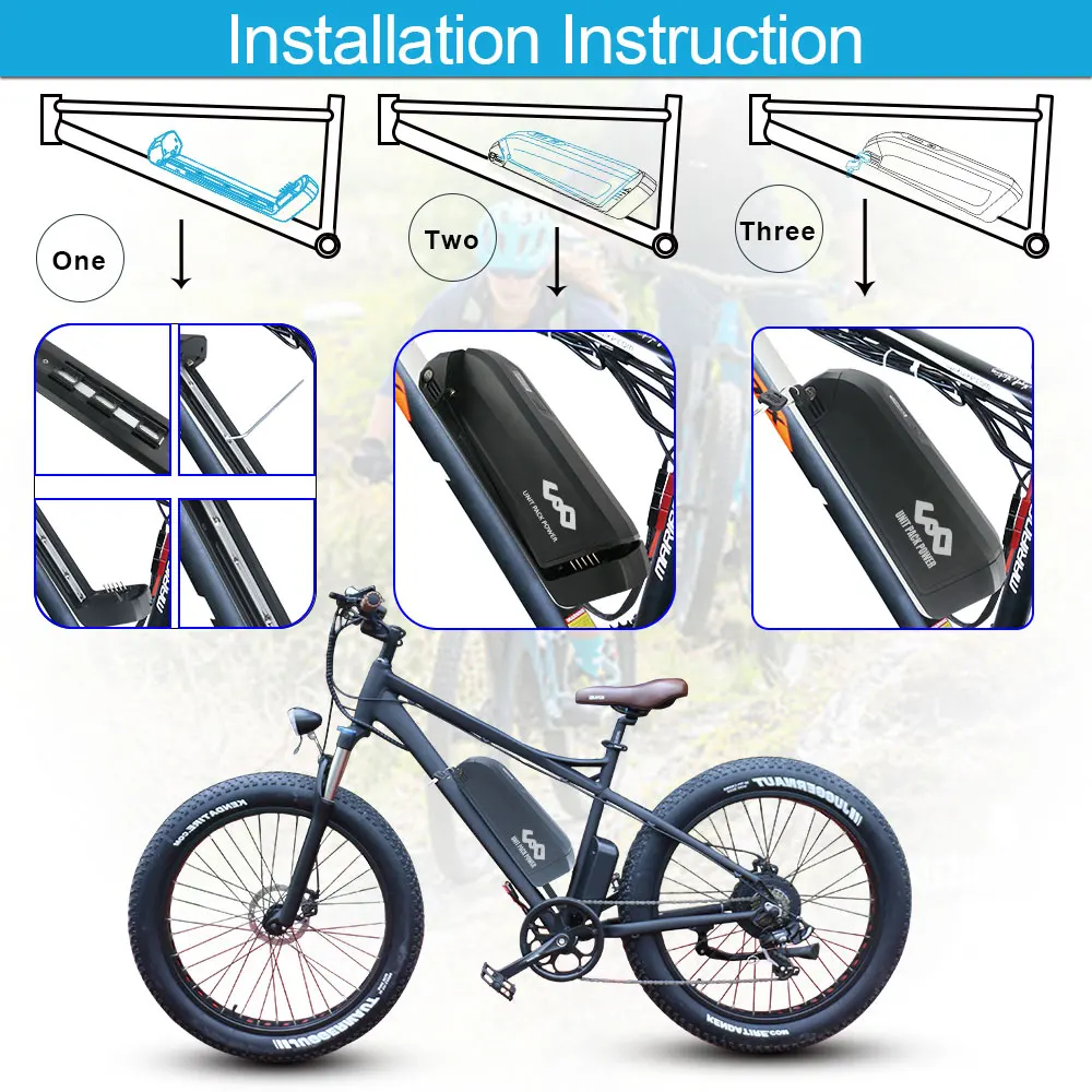 Hailong Bicycle Batteries Side Loading Open Frame 36v 14ah Lithium Ion Down Tube Cycles 36 Volt E Bike Battery and Charger
