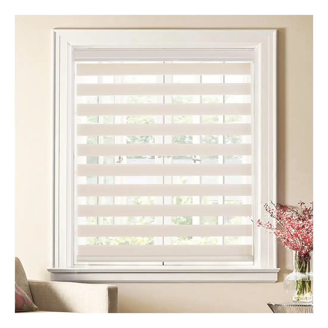 Solar Energy High Quality Electric Curtains Zebra Blinds for Windows Customizing the Light Filter Shade for Bedroom