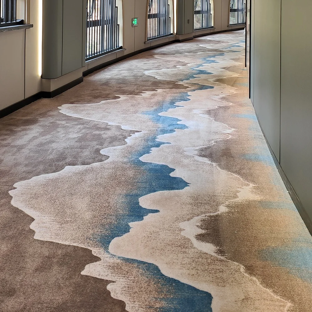 Высококачественный роскошный 5-звездочный огнестойкий 80% шерстяной 20% нейлоновый ковер для отеля