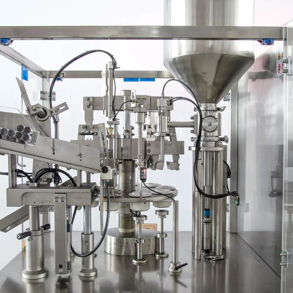 Automatic toothpaste aluminum tube filling sealing machine