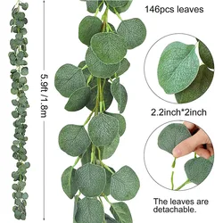 Amazon artificial eucalyptus wreath wire Eucalyptus leaf vine handmade wreath greening wedding background arch wall decoration