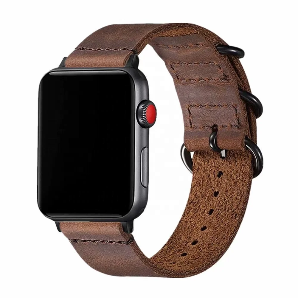 
Retro Cowhide Genuine Leather Strap For Apple Watch Band 38 40 42 44mm 