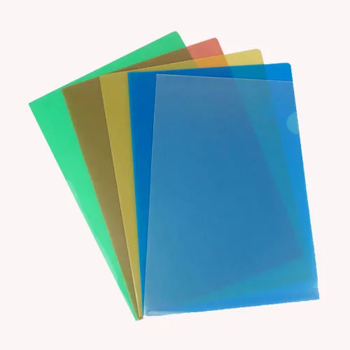 Custom Printing A4 Size Pp Plastic Transparent L Shape File Folder