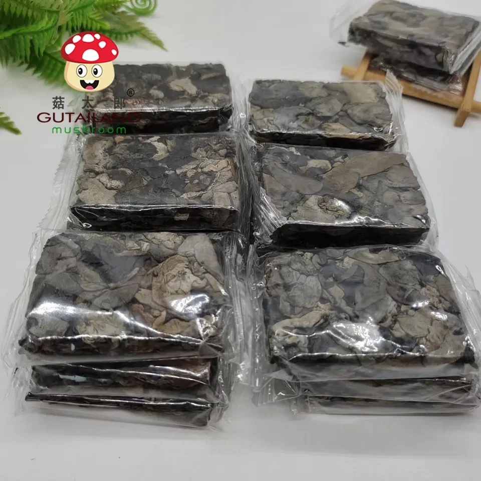 Gutailang compressed mushroom fungus black matsutake compressed fungus cube agaric edible fungi compressed agaric box