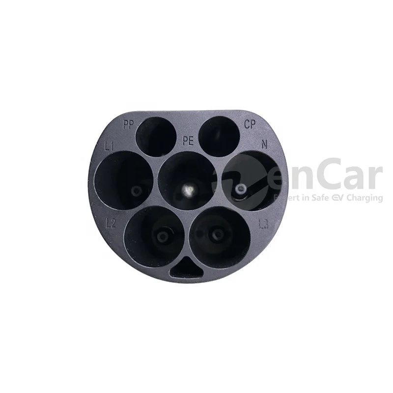 New 16A 32A  3p IEC 62196-2 male plug of charging side type 2 ev connector