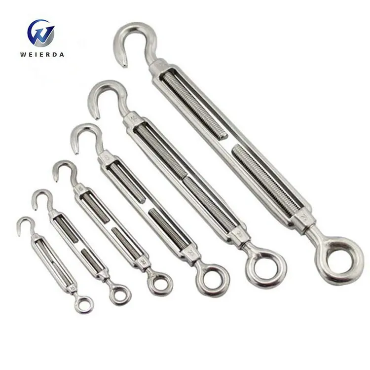 Rigging Hardware Wire Rope Tensioner Stainless Steel 304 Turnbuckle Fastener