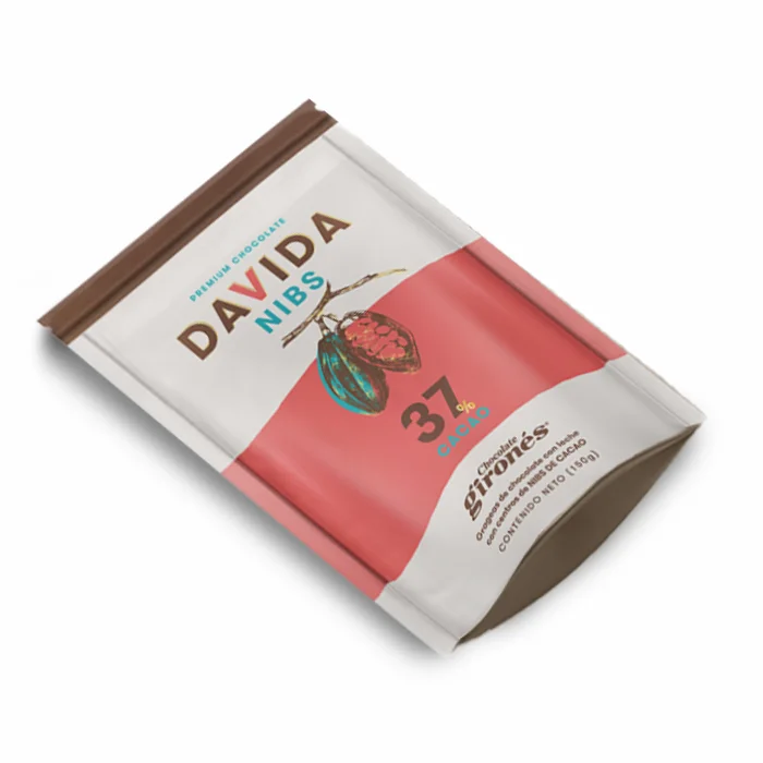 Оптовые продажи премиум богатое гладкое качество колумбийские какао-перья покрыты молочным шоколадом 37% какао оптом