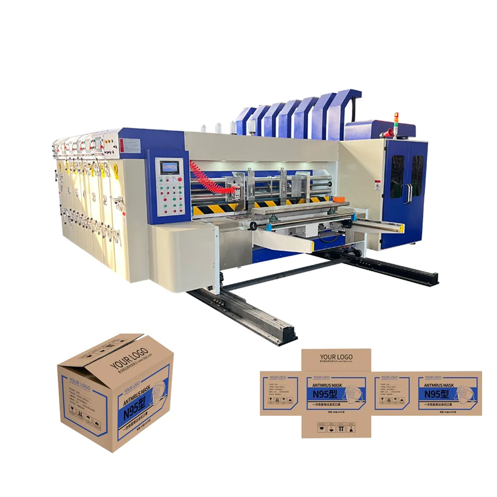 Automatic Printing Press Flexo Printer Slotter Rotary Die Cutter Corrugated Carton Box Making Machine