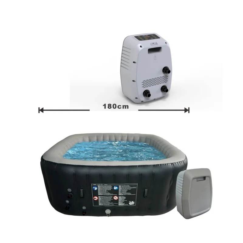 Massage bath crock Spa Outdoor square portable hot tub inflatable hydro jet heat water